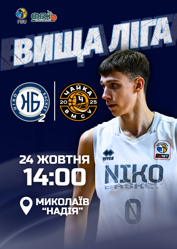 МБК НІКО-БАСКЕТ-2 - БК ЧАЙКА-ВМСУ (24.10)