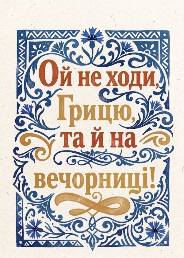 Ой не ходи Грицю, тай на вечорниці! (29.11)